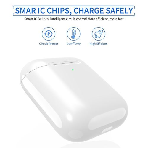 Étui De Recharge Sans Fil Pour AirPods 1/2 - Boîtier Remplacement 680mAh, Charge Rapide
