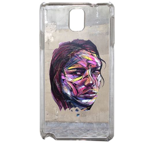 Coque Art Visage Street Compatible Samsung Galaxy Note3 Transparent