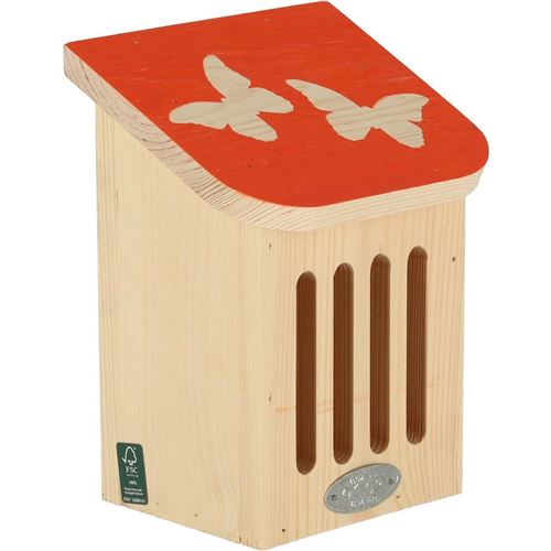 Comparer les prix de Best For Birds - Maison à insectes en bois Pochoir Papillons