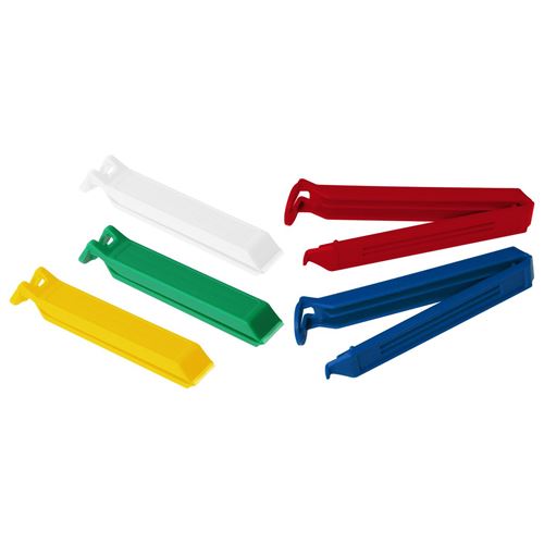 Non Communiqué Blanc,Bleu,Vert,Jaune,Rouge Lot De 5 Clips Colorés Pour Fermeture De Sachet Fackelmann Tecno