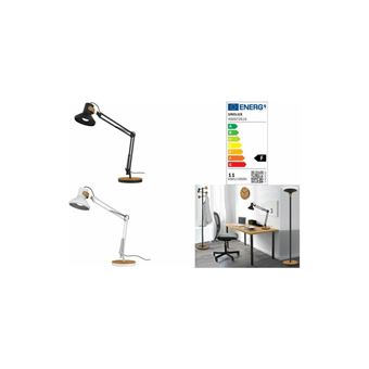 UNILUX Lampe de bureau à LED BAYA BAMBOO, noir - bambou - 1