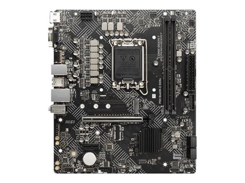 MSI PRO B660M-E DDR4 - Carte-mère - micro ATX - Socket LGA1700 - B660 Chipset - USB 3.2 Gen 1 - Gigabit LAN - carte graphique embarquée (unité centrale requise) - audio HD (8 canaux)