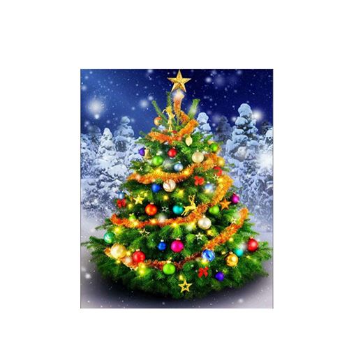 Peinture au diamant DIY 5D ZY806 - Sapin de Noël (30x40CM)