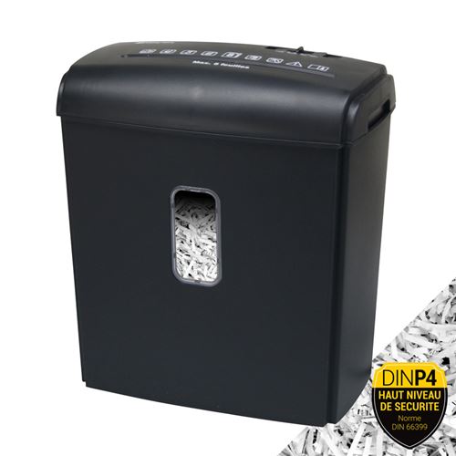 Destructeur de documents Waytex coupe croisée haute sécurité 8 Feuilles bac 15L
