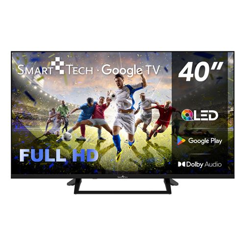 Smart Tech 40QG01V, 40 (100 cm) FHD QLED Smart Google Television, YouTube, Netflix, Prime Video, Disney