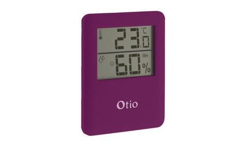 Non Communiqué Violet Thermomètre Hygromètre Magnétique À Écran Lcd - Otio