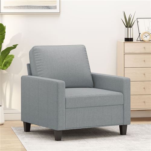 Vidaxl Gris/Clair Fauteuil 60 Cm Tissu - Image 2
