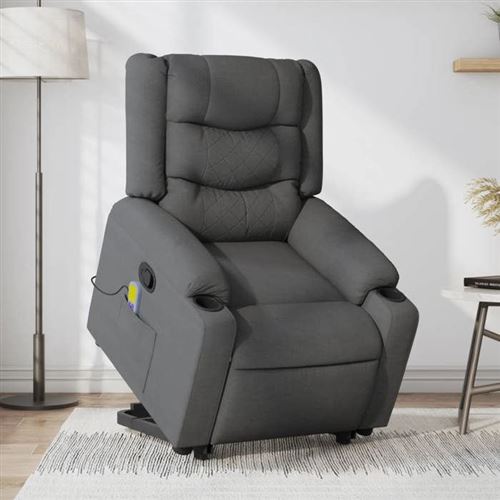 Vidaxl Gris Fauteuil De Massage Inclinable Foncé - Image 2