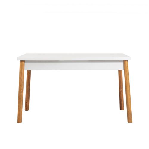 Generique Blanc Table Repas Fixe Rectangulaire Aucune Costa 120 X 75 X 77 Cm Pin Atlantique - Image 4