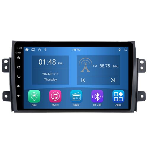 Autoradio RoverOne® Bluetooth CarPlay Android Auto Navigation 4Go RAM 64Go ROM pour Suzuki SX4 1 2006-2014 Fiat Sedici 189 2005-2014