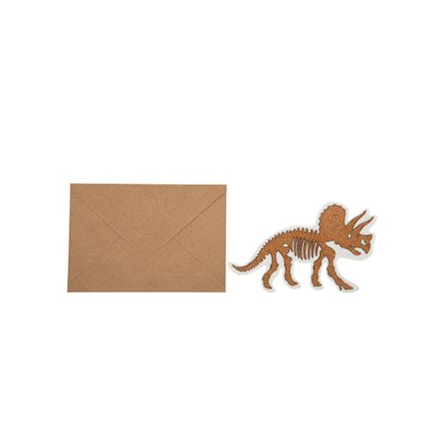 4 cartons invitation dinosaure enveloppes 15x9cm - 91466