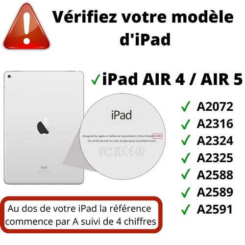 Coque gel tpu transparente pour Apple iPad AIR 4 10,9 pouces 2020 / iPad  Air 5 2022 M1 - Protection nouvel iPad AIR 10.9 4eme et 5eme generation