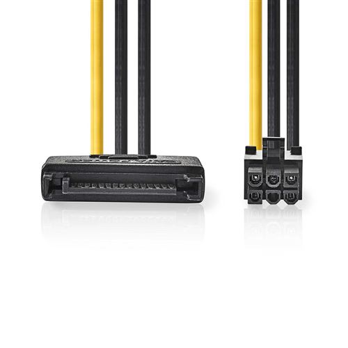 Câble d'alimentation interne Nedis CCGP74200VA015 Noir / Jaune