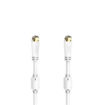 Cable de raccord . SAT, f . male F - f . male F, doré, 7,5 m, 100 dB, Hama - 1