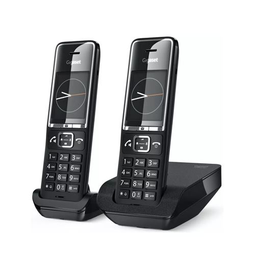 Téléphone sans fil duo dect noir avec répondeur Gigaset COMFORT550-DUO-BLACK