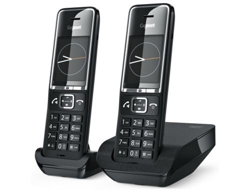 GIGASET Téléphone sans fil Comfort 550 Duo Black - Téléphone sans