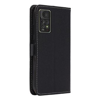 EbestStar Custodia Libro Portafoglio Per Xiaomi Redmi Note 11/11S, Pelle PU Con Porta Carte, Nero + Vetro Temperato