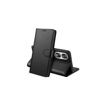 Coque pour Honor 90 Smart 5G - Portefeuille Noir Rabat Clapet Aimanté Rangement Cartes Phonillico® - 1