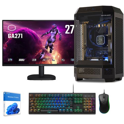 Sedatech Pack PC Gamer Pro Watercooling Full Vision • AMD Ryzen 9 7900X • RTX4090 • 64Go DDR5 • 2To SSD M.2 • Windows 11 • Moniteur 27