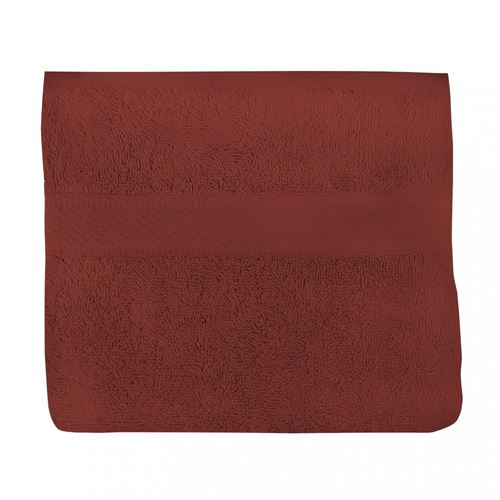 Serviette de toilette en coton 500 gr/m2 LAGUNE brique, par Soleil d'ocre
