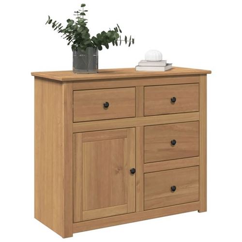 vidaXL Buffet avec tiroirs Panama 93x40x80 cm bois massif de pin, meuble de rangement, meuble de rangement de cuisine, 4016384
