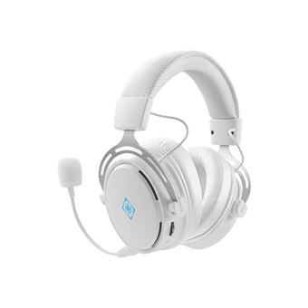 DELTACO GAMING GAM-109 - Micro-casque - circum-aural - 2,4 GHz - sans fil, filaire - jack 3,5mm - blanc