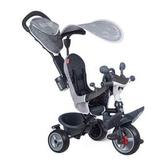 Smoby - Tricycle Baby Driver Plus Gris - Velo Evolutif Enfant Des 10 Mois - Roues Silencieuses - Frein de Parking - 1