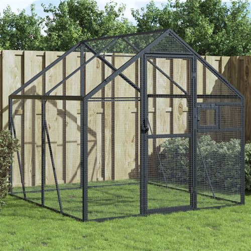 Meilleurs prix pour vidaXL Volière anthracite 1,79x2x1,85 m aluminium