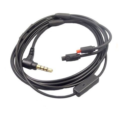 Câble avec contrôle microphone pour écouteurs Audio-Technica ATH-IM50 IM70 IM01 IM02 IM03 IM04 Noir