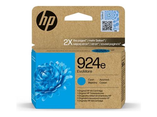 HP 924e EvoMore - Cyan - original - cartouche d'encre - pour Officejet Pro 8130e