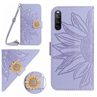 Coque Avec Cordon Pour Sony Xperia 10 III – Étui Silicone Protection Complète + Collier Tour De Cou Réglable – Cœur D'Or