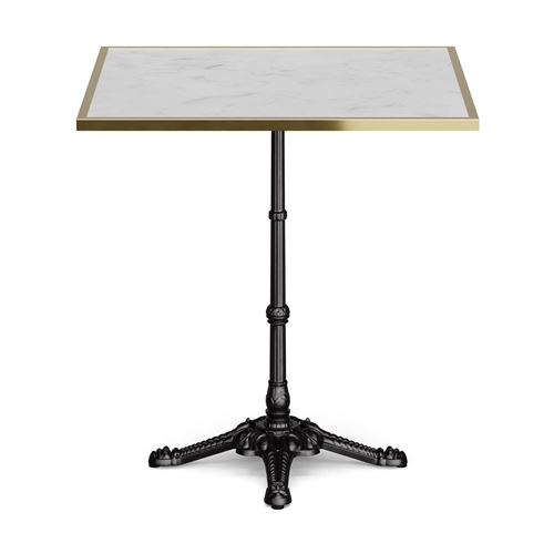 Table Bistro Blumfeldt Patras Lux Plateau Marbre 60 x 60 cm Piètement Fonte