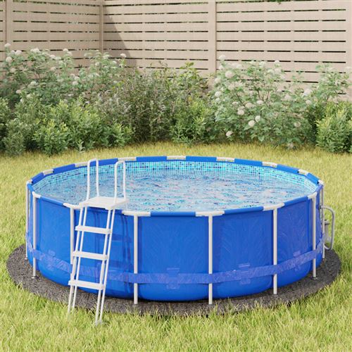 Telo Sotto Piscina Grigio Chiaro Ø306 Cm Geotessile Poliestere - Vidaxl