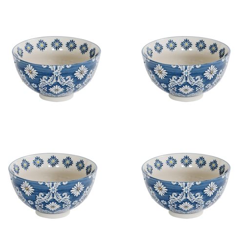 Non Communiqué Bleu Coffret De 4 Coupelles Almada 11 Cm - Table Passion - Grès