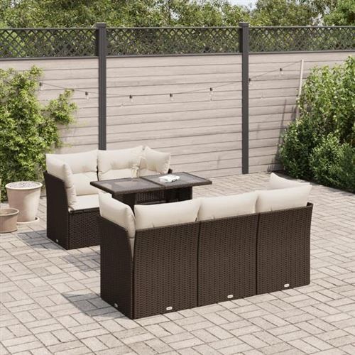 Non Communiqué Marron Salon De Jardin Vidaxl Resine Tressee 6 Pieces 5 Personnes