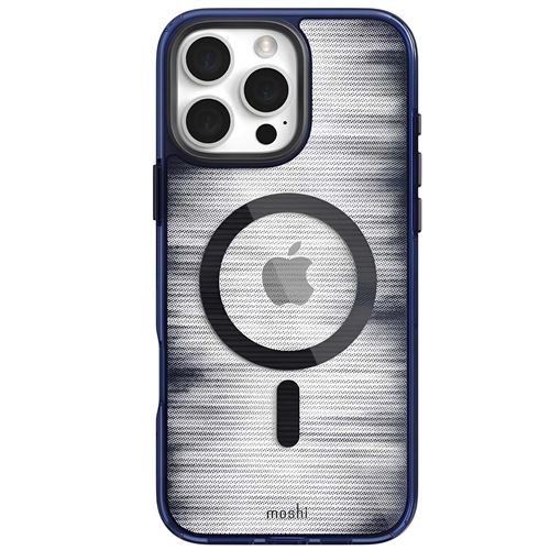 Coque MagSafe pour iPhone 16 Pro Max iGlaze Ultra Résistant Durable Moshi Indigo