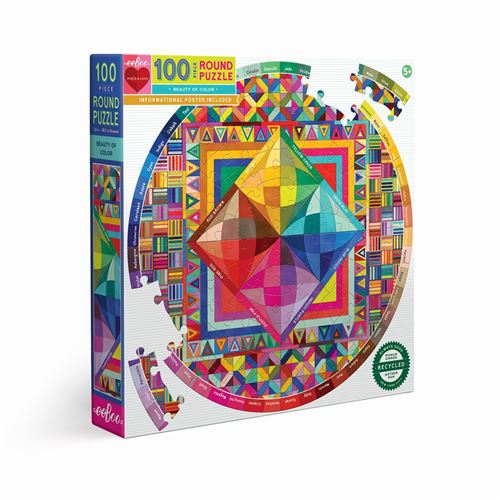Puzzle enfant 100 pcs BEAUTE DE LA COULEUR 100 PCS EEBOO Carton Multicolore