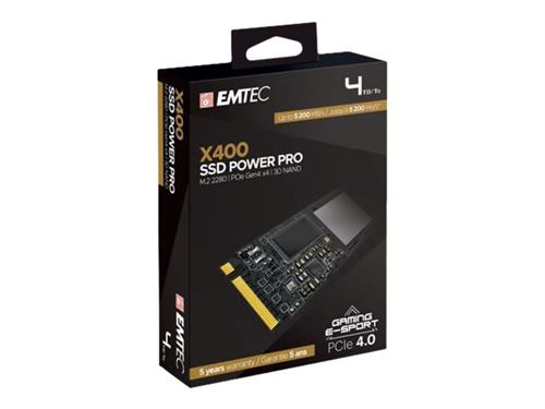 Emtec X400-10 M2 SSD Power Pro 4 To au meilleur prix sur