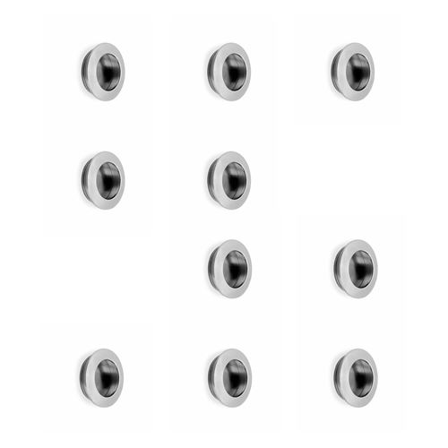 Emuca Lot De 10 Boutons De Meuble Coquille - Nickel Satiné - Image 3