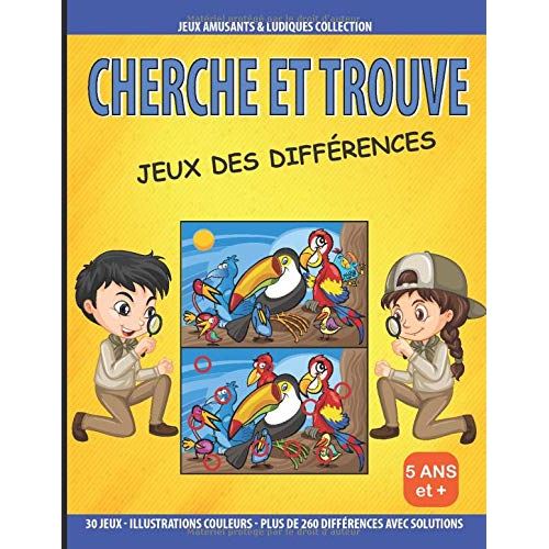 Livre de jeux Cherche et trouve - Jeux des différences - Dès 5 ans - 40 pages - Format A4