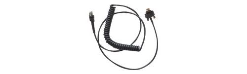 Zebra - Câble d'alimentation - USB (M) verrouillage - 3.66 m - bobiné - pour Zebra DS3608, DS3678, LI3608, LI3678