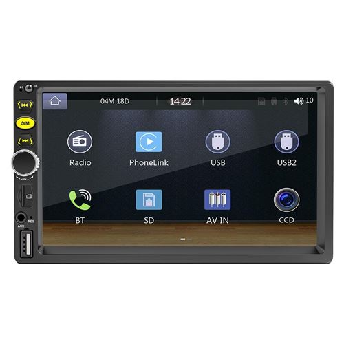 Autoradio Bluetooth 7 Pouces MP5 FM USB AUX Android Auto iOS CarPlay YONIS