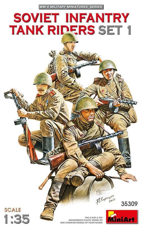 Mini Art - Soviet Infantry Tank Riders Set 1 - Maquette Militaire - Échelle 1:35 - Image 2