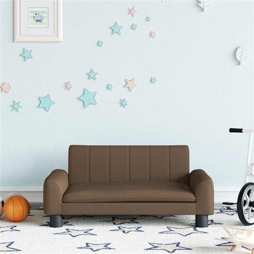 vidaXL Canapé pour enfants marron 70x45x30 cm tissu