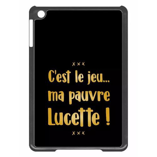 Coque tablette My-Kase pour iPad mini 2 - c est le jeu ma pauvre lucette ecriture ocre - Plastique Noir