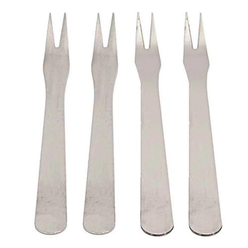 Generique Argent Lot De 4 Fourchettes À Escargot "Métal" 13Cm - Image 3