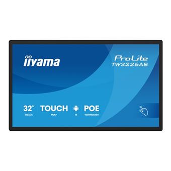 iiyama ProLite TW3226AS-B3P - Ordinateur Android - PC à écran tactile 1 RK3576 / jusqu'à 2.2 GHz - RAM 4 Go - SSD - eMMC 32 Go - Mali-G52 MC3 - Gigabit Ethernet, IEEE 802.11ax (Wi-Fi 6), Bluetooth 5.3 - Android 14 - moniteur : LED 31.5" 1920 x 1080 (Fu - 1
