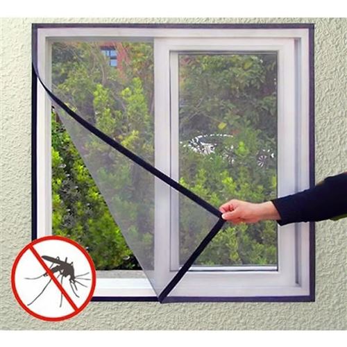 Moustiquaire pour fenêtre - Ajustable et découpable - Fixation Velcro - 100 x 120 cm - Dulce Casa