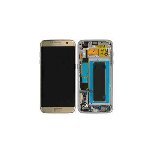 Original Ecran LCD Et Vitre Tactile Refurb Avec Châssis (Piec) Or Pour Galaxy S7 Edge G935