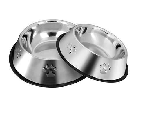 Gamelle avec Base Antidérapante pour Chat Chien - Gris